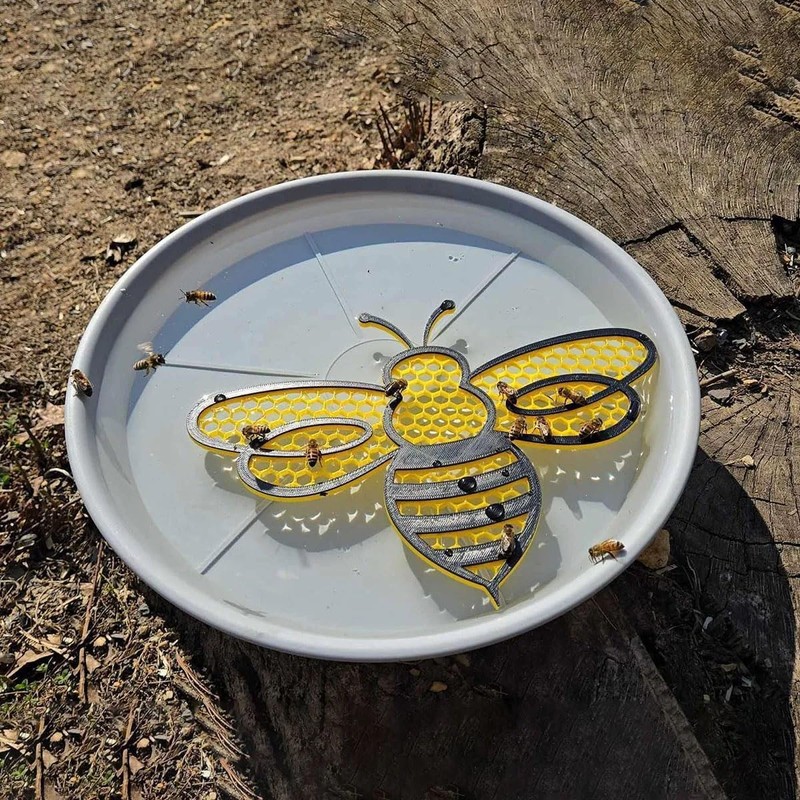 PANYIXUAN Bee Floating Island Bee Watering Station Honey Watering Station