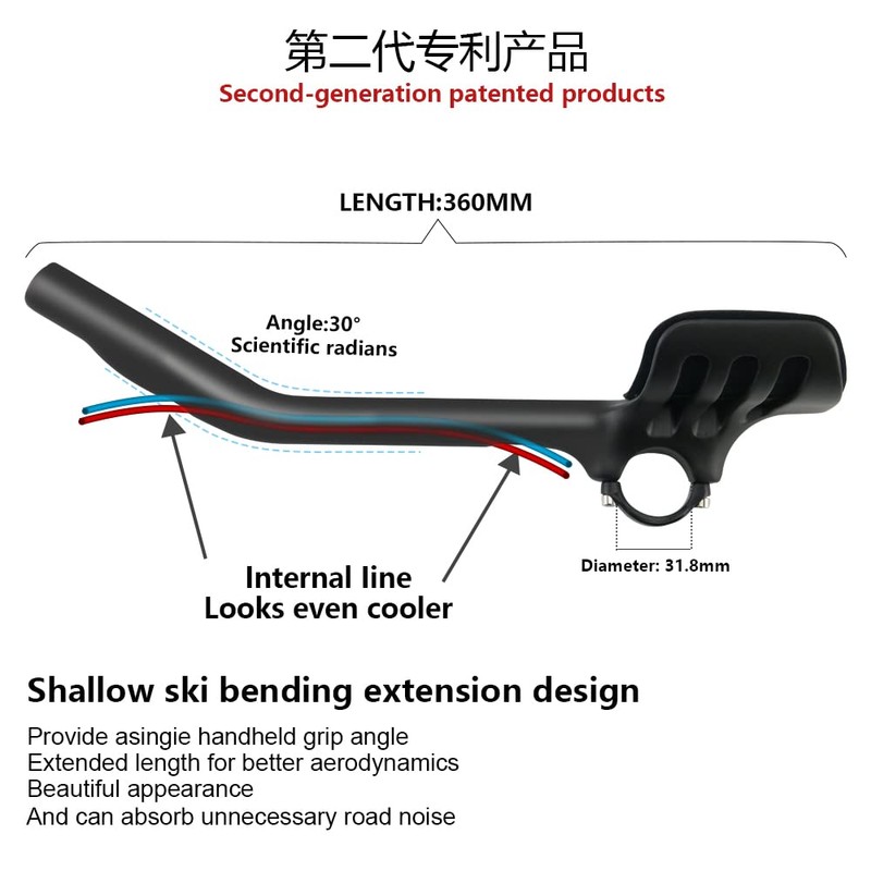 Triathlon handlebar attachment aero bar bicycle handlebar triathlon attachment aero
