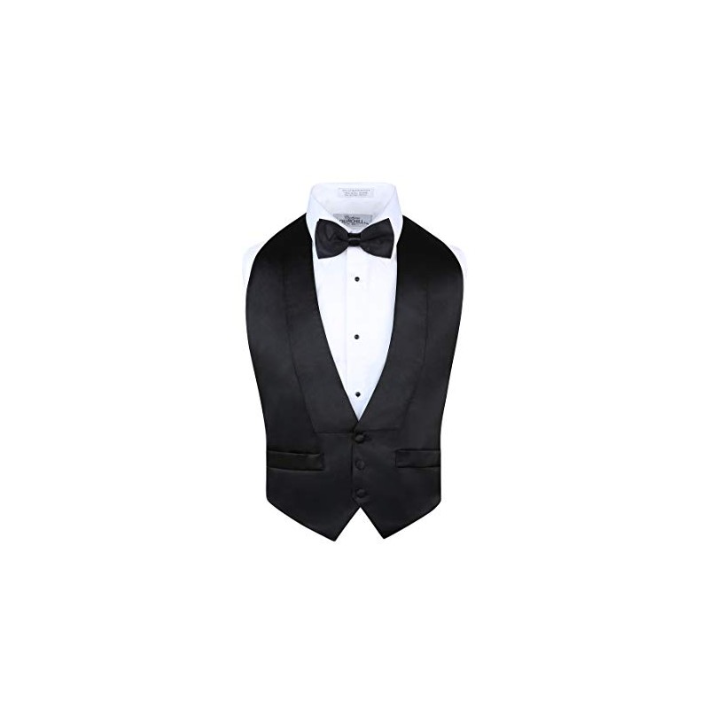 S.H. Churchill & Co. Men's Satin Backless Vest & Bow