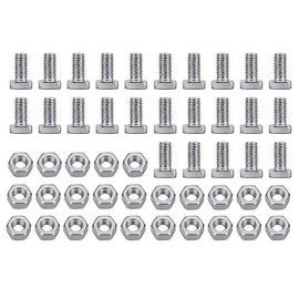 M5 Nuts and Bolts, Greenhouse Screws and Nut Sets, Hex Nuts and Square Head Screws for Installing and Fixing Greenhouse, Household, Machine Appliances (50