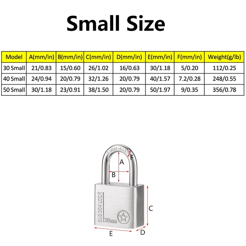 Waterproof Padlock Outdoor Weatherproof Padlock with Keys External Padlock Heavy