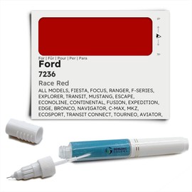 Genuine Colors Paint Pen Race Red 7236 for Ford Fiesta Focus Ranger F-Series Explorer Transit Mustang Econoline Continental Fusion Expedition Edge Bronco Navigator C-Max MKZ Ecosport Connect