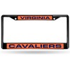 Rico Virginia Cavaliers Black Metal License Plate Frame Holder