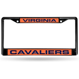 Rico Virginia Cavaliers Black Metal License Plate Frame Holder