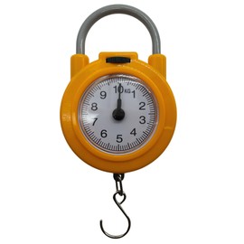 AZ-FRONT Portable Spring 10kg Max Hanging Design Hanging Scale Fishing Scale Portable Luggage Scale (Yellow)