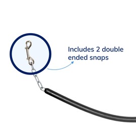 SMARTPAK Stall Chain | Stall Area Fence Gate Hardware, Standard Size, Features 2 Double-Ended Snaps | 1" Wide Rubber, 45.5" Long | Black