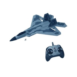 TOIBUS RC Plane Remote Control Airplane Aircraft for Kids and Beginners F-22 Glider Fighter Jet, 2CH 2.4GHz Flying Ready to Fly Toy with LED Lights Automatic Balance Gyro 2 Rechargeable Batteries