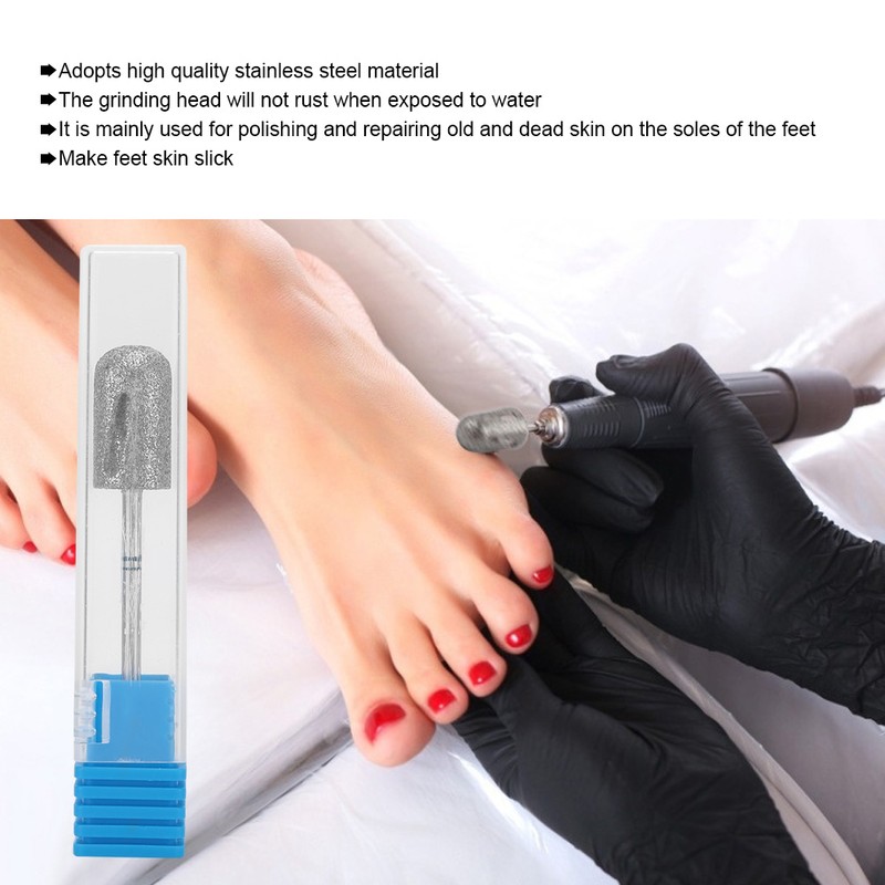 Stainless Steel Foot Nail Drill Bit Pedicure Foot Calluses Sanding