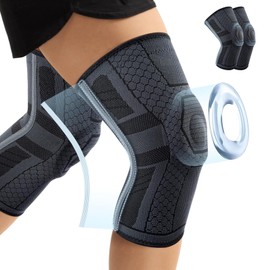 Rodillera Deportiva Ortopédica Unisex con Estabilizador Lateral y Almohadillas de Gel Rotulianas para Una Mayor Sujeción Rodilleras para Protección...