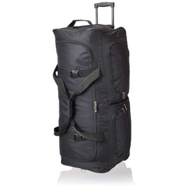 Rockland Rolling Duffel Bag, Black, 30"