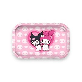 PINK ROLLING TRAY 11 x 7 PINK ASH TRAY ANIME ROLLING TRAY ANIME DECORATIVE TRAY PREMIUM METAL TRAY Pink serving tray Artistic Multipurpose Tray for Home (BFF)