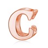Rose Gold Letter Charms Solid Sterling Silver Initial A-Z Alphabet