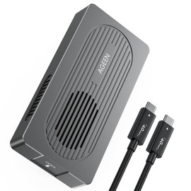 AGEEN 40Gbps M.2 NVMe SSD Enclosure with Cooling Fan | Intel JHL7440 Dual Chip | Thunderbolt 4/3 USB4 Compatible | Supports 2280/2260/2242/2230 NVMe SSD