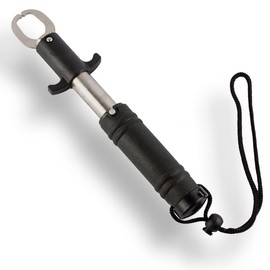 Fishing Gripper, 304 Stainless Steel Fish Lip Gripper Tool with Heavy Duty Jaw, Fishing Gripper Tool Fish Holder EVA Handle with 24 kg Scale