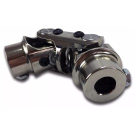 auto city classic 5/8 36 spline - 3/4" dd double steering universal joint chrome u joint new