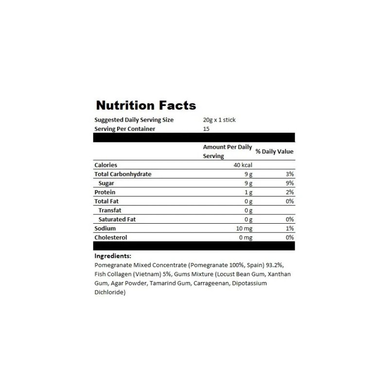 BOTO - Beauty Secret Pomegranate Collagen, 20g, 15 sticks