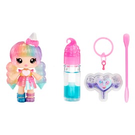 Yummiland Lip Gloss Doll: Mystery Color Change - Stephie Snowcone - Includes 1 Doll, DIY Lip Gloss + Removable Keychain, Cosmetic Play, Collectible, Suitable for Children Ages 4+