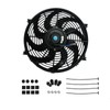 14" Black Universal Electric Radiator with Slim Cooling Fan 8-Blade,