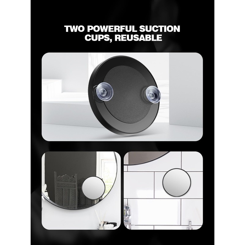Macaki 30X Magnifying Mirror with Suction Cups and Tweezers Set,