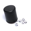 TOPTAN Dice Cup Leatherette with Velvet Interior, Quiet in shaking