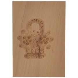 Städter Springerles 841178 Flower Basket Baking Mould, Wood, Brown, 8 x 5.5 x 3 cm