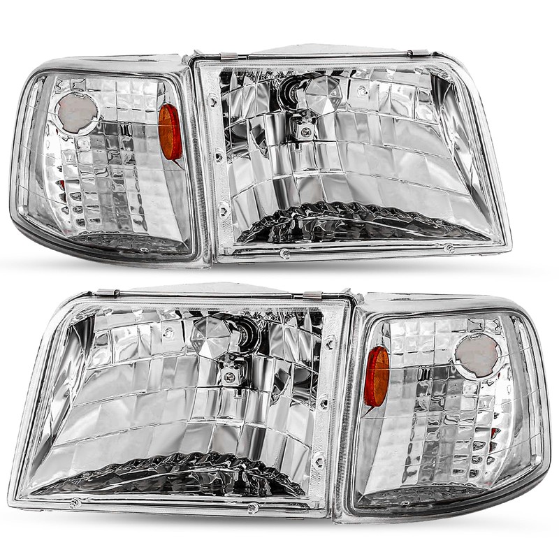 SOCKIR Headlight Assembly Replacement for 1993-1997 Ford Ranger Headlights +
