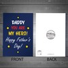 Daddy Card For Fathers Day A6 Card Superhero Theme Card