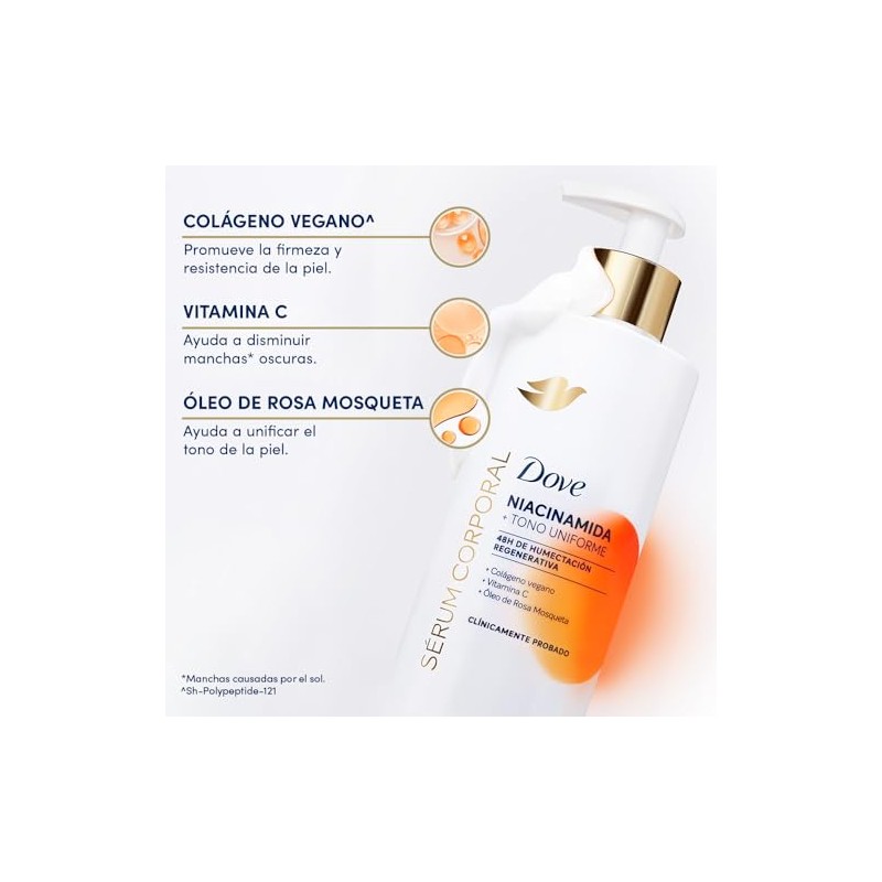 Dove Sérum Corporal en Crema Tono Uniforme con Niacinamida que