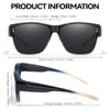 LVIOE Snap Shades Fit Over Sunglasses Solar Shields Wrap Around