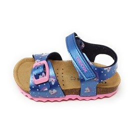 Geox Girls' B Chalki Girl Sandal, navy, 25 UK