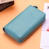 SENDEFN RFID Blocking Leather Zip Around Large Wallet for Women