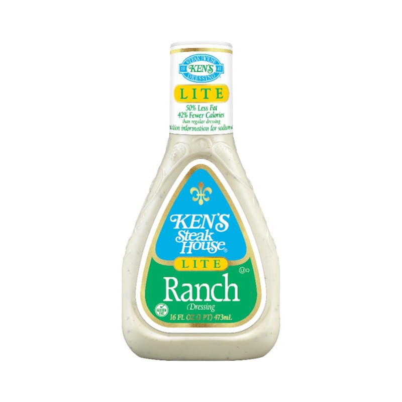 Ken's Steak House Lite Ranch Dressing,16 Fl Oz, (Pack of