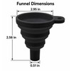 Collapsible Silicone Funnel for Car Fluid Refills – Black Foldable