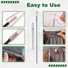 4 Pcs Drawstring Threader Tool, Stainless Steel Long Loop Turner