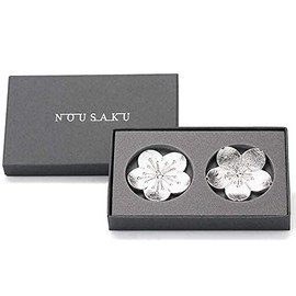 Noseku 501763 Little Feeling Gift (Chopsticks Rest - "Flower Bana" Plum Cherry Blossom Set of 2) [100% Tin]