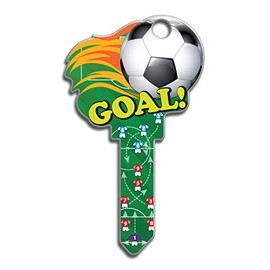 Lucky Line Key Shapes, Soccer, House Key Blank, KW1/11, 1 Key (B135K)