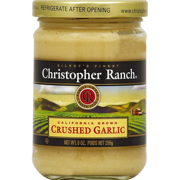 Christopher Ranch CRUSHED GARLIC – Famous Award Winning Heirloom Garlic - 9 Oz