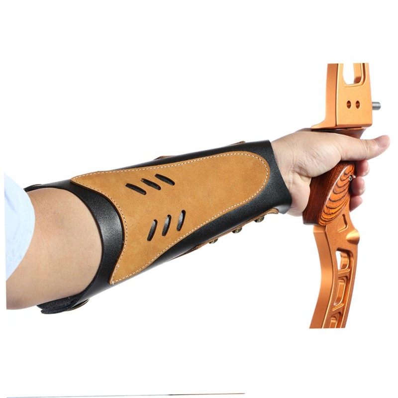 Kisangel Leather Archery Arm Guard Protective Armband Comfortable Wristband for