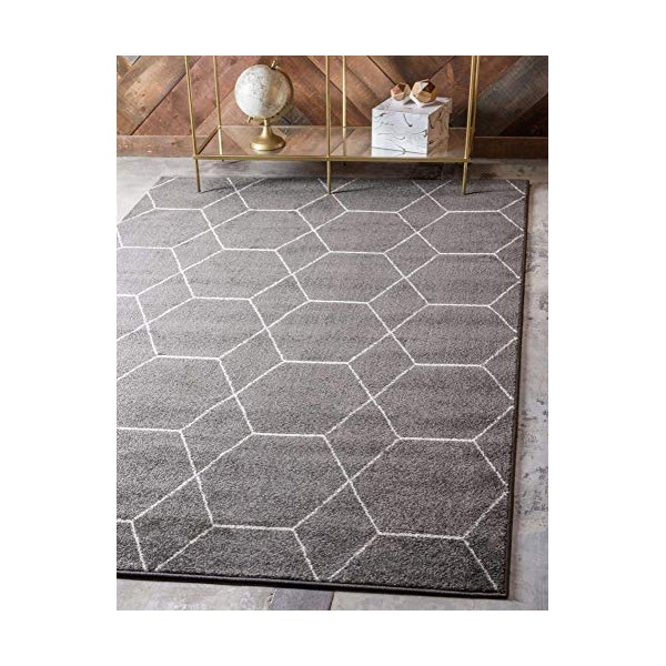 Unique Loom Trellis Frieze Collection Lattice Moroccan Geometric Modern Area