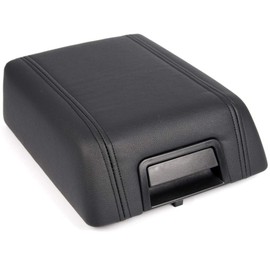 GRAND ORANGE Center Console Arm Rest Lid Cover Pad Compatible with 2004-2008 Ford F150 Black Leather 5L3Z1506024AAC