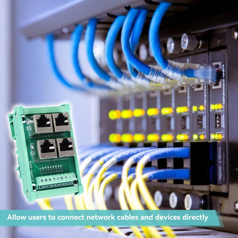 4 Way Buss Board, Rj45 8p8c Jack Breakout Board 0.5a