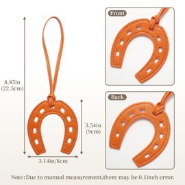 DEVPSISR Leather Purse Charms Women Cute Designer Keychain Beautiful Bag Charm for Handbags Tote Bag Accessories Charm Trendy(MT Orange)