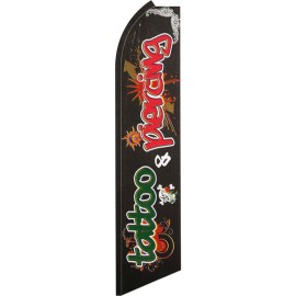 NeoPlex Tattoo & Piercing 2 1/2 ft X 11 1/2 ft Swooper Flag