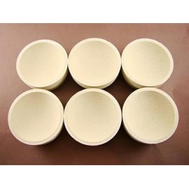 Lot of 6 - # 10 Mabor Cupel 2-3/8" Gold-Assay-Smelting-Refining-Melting-Cupels