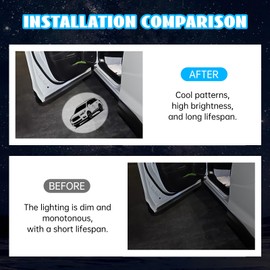 2 Pack LED Car Door Projector Courtesy Lights Ghost Shadow Welcome Lamp Accessories Compatible with Infiniti QX60 2018-2024 2025 Accessories