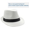 Gossifan Straw Fedora Hat for Men Panama Hat Short Brim