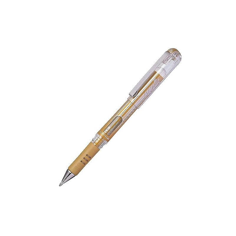 Pentel 1.0mm Tip Hybrid Gel Grip Dx Metallic Gold Ink