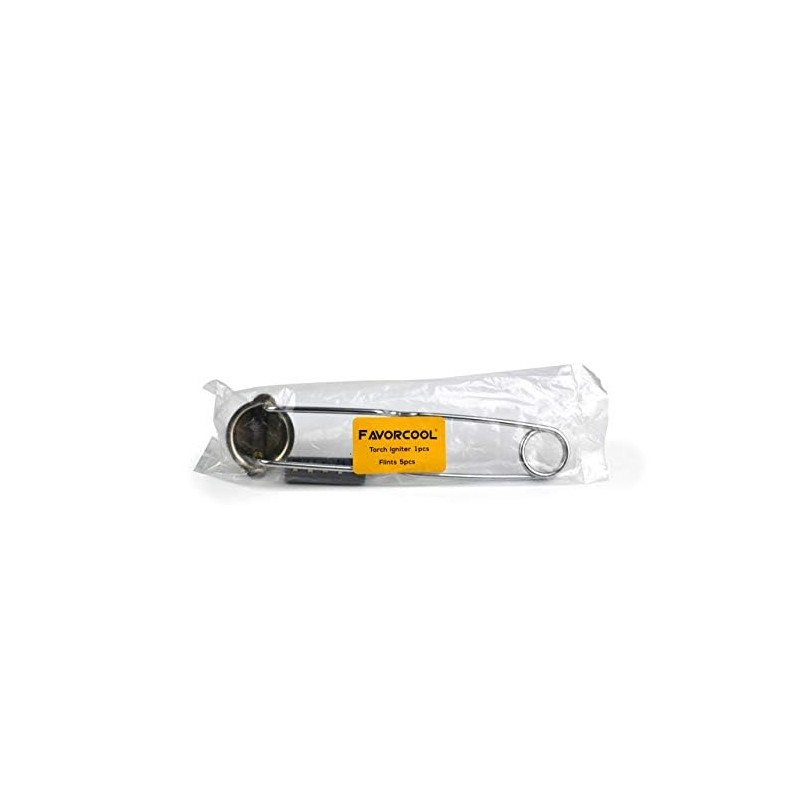 FAVORCOOL Single Flint Spark Strike Lighter with Flint & Steel