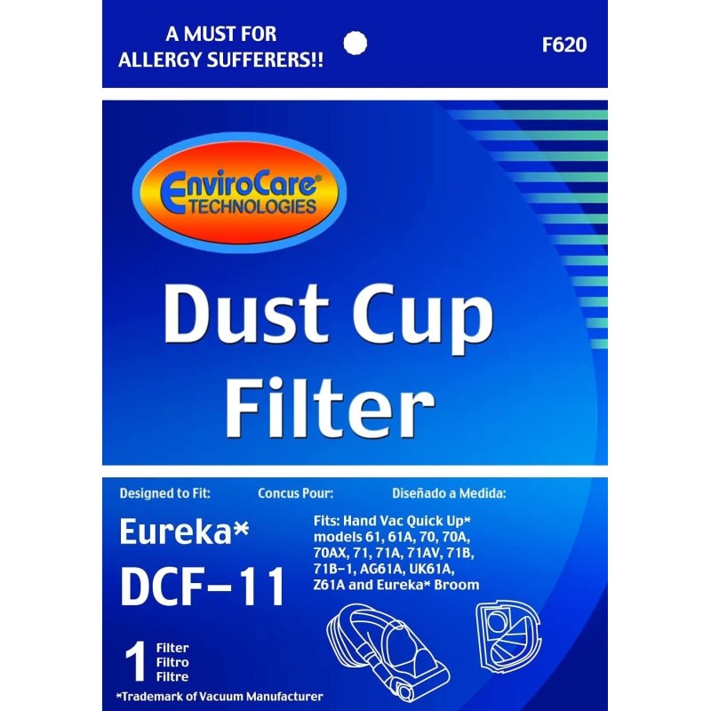 For Eureka EnviroCare Dust Cup Vacuum Filters Fit Eureka 2