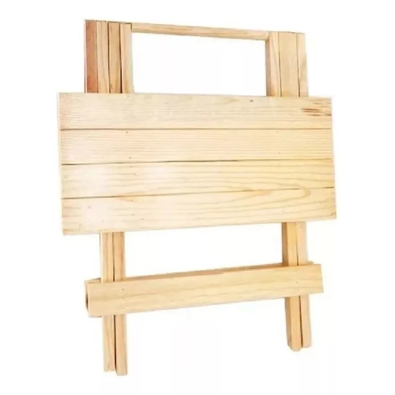 Didakta Mesita Armable De Madera, Plegable Mesa De Servicio 75x56x57